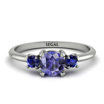 Classic Three Stone Tanzanite Engagement Ring - Valentina No. 215 image 1
