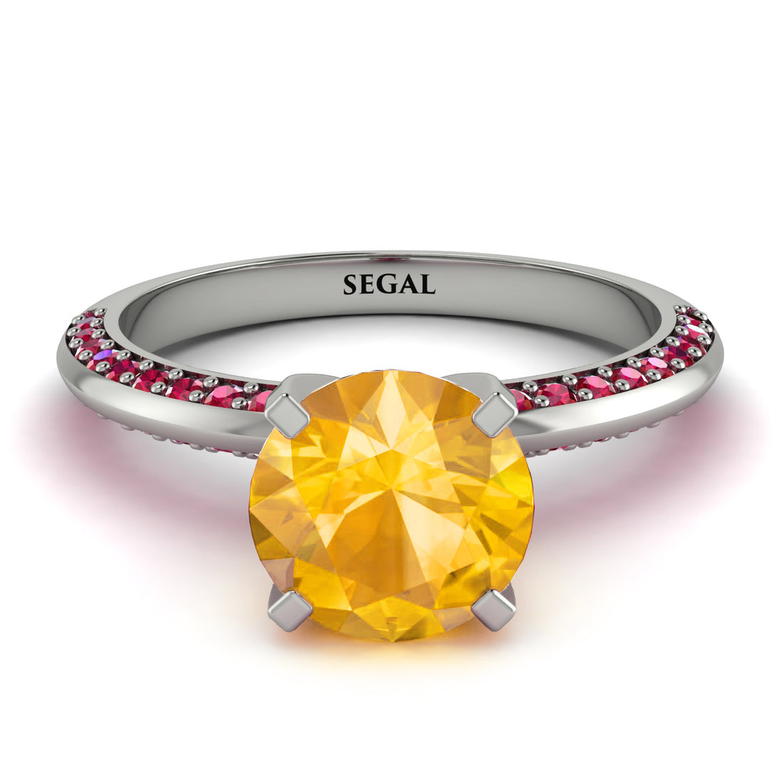 Classic Yellow Diamond Ring With A Twist - Leilani No. 1012
