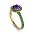 Cushion Amethyst Halo Engagement Ring - Jade No. 304