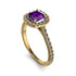 Cushion Amethyst Halo Engagement Ring - Jade No. 301 image 3