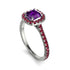 Cushion Amethyst Halo Engagement Ring - Jade No. 312 image 3