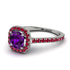 Cushion Amethyst Halo Engagement Ring - Jade No. 312 image 1