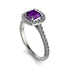 Cushion Amethyst Halo Engagement Ring - Jade No. 303