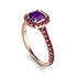 Cushion Amethyst Halo Engagement Ring - Jade No. 311 image 3