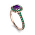 Cushion Amethyst Halo Engagement Ring - Jade No. 305
