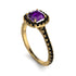 Cushion Amethyst Halo Engagement Ring - Jade No. 307 image 3