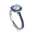 Cushion Aquamarine Halo Engagement Ring - Jade No. 415 image 3