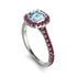 Cushion Aquamarine Halo Engagement Ring - Jade No. 412