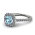 Cushion Aquamarine Halo Engagement Ring - Jade No. 403