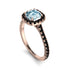 Cushion Aquamarine Halo Engagement Ring - Jade No. 408