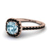 Cushion Aquamarine Halo Engagement Ring - Jade No. 408