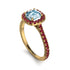 Cushion Aquamarine Halo Engagement Ring - Jade No. 410 image 3