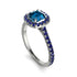 Cushion Blue Topaz Halo Engagement Ring - Jade No. 515