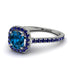 Cushion Blue Topaz Halo Engagement Ring - Jade No. 515