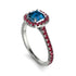 Cushion Blue Topaz Halo Engagement Ring - Jade No. 512 image 3