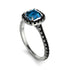 Cushion Blue Topaz Halo Engagement Ring - Jade No. 509 image 3