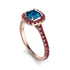 Cushion Blue Topaz Halo Engagement Ring - Jade No. 511