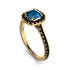 Cushion Blue Topaz Halo Engagement Ring - Jade No. 507 image 3