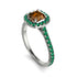 Cushion Brown Diamond Halo Engagement Ring - Jade No. 1106 image 3