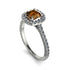 Cushion Brown Diamond Halo Engagement Ring - Jade No. 1103