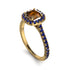 Cushion Brown Diamond Halo Engagement Ring - Jade No. 1113 image 3