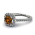 Cushion Brown Diamond Halo Engagement Ring - Jade No. 1103 image 1