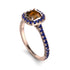 Cushion Brown Diamond Halo Engagement Ring - Jade No. 1114 image 3