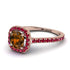Cushion Brown Diamond Halo Engagement Ring - Jade No. 1111