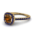 Cushion Brown Diamond Halo Engagement Ring - Jade No. 1113 image 1