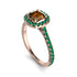 Cushion Brown Diamond Halo Engagement Ring - Jade No. 1105 image 3