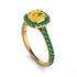 Cushion Citrine Halo Engagement Ring - Jade No. 604