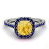 Cushion Citrine Halo Engagement Ring - Jade No. 615 image 2