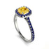 Cushion Citrine Halo Engagement Ring - Jade No. 615 image 3