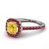 Cushion Citrine Halo Engagement Ring - Jade No. 612 image 1
