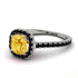Cushion Citrine Halo Engagement Ring - Jade No. 609 image 1