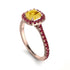 Cushion Citrine Halo Engagement Ring - Jade No. 611 image 3
