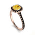 Cushion Citrine Halo Engagement Ring - Jade No. 608