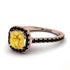 Cushion Citrine Halo Engagement Ring - Jade No. 608 image 1