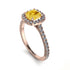 Cushion Citrine Halo Engagement Ring - Jade No. 602 image 3