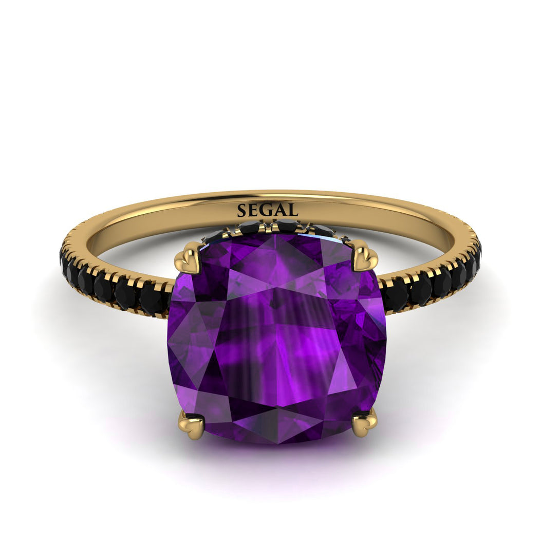 Cushion Hidden Amethyst Ring - Nova No. 307