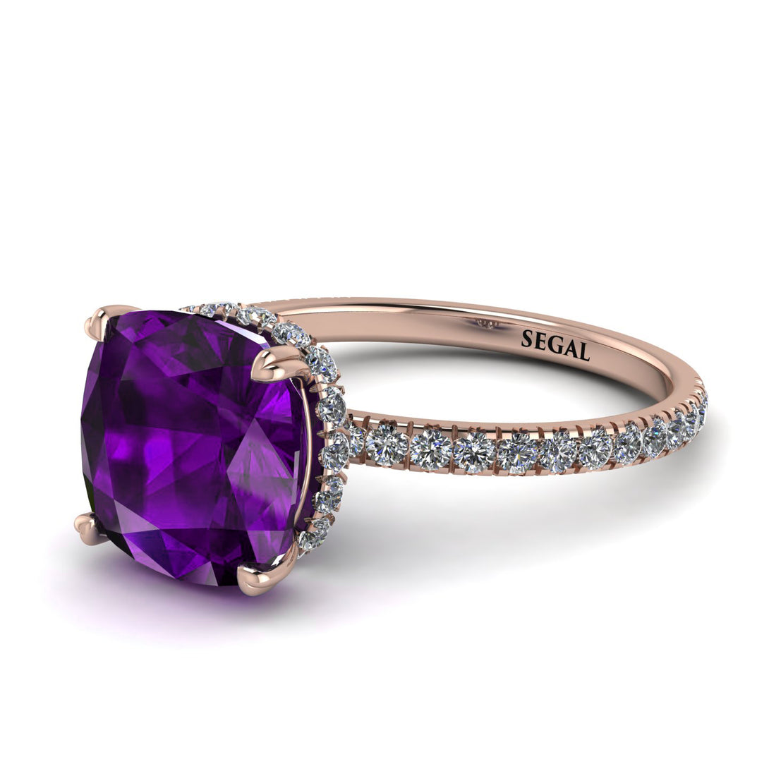 Cushion Hidden Amethyst Ring - Nova No. 302