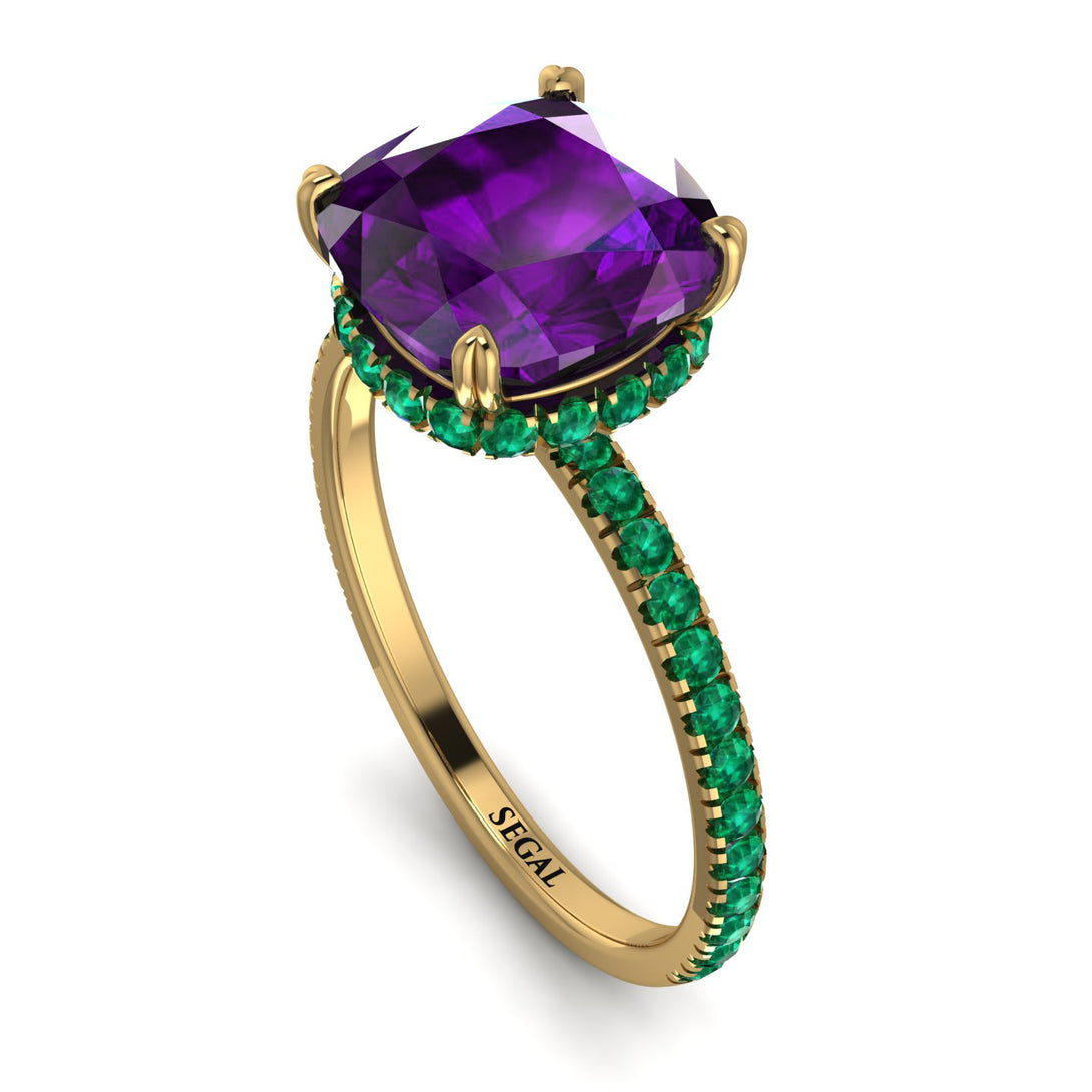 Cushion Hidden Amethyst Ring - Nova No. 304