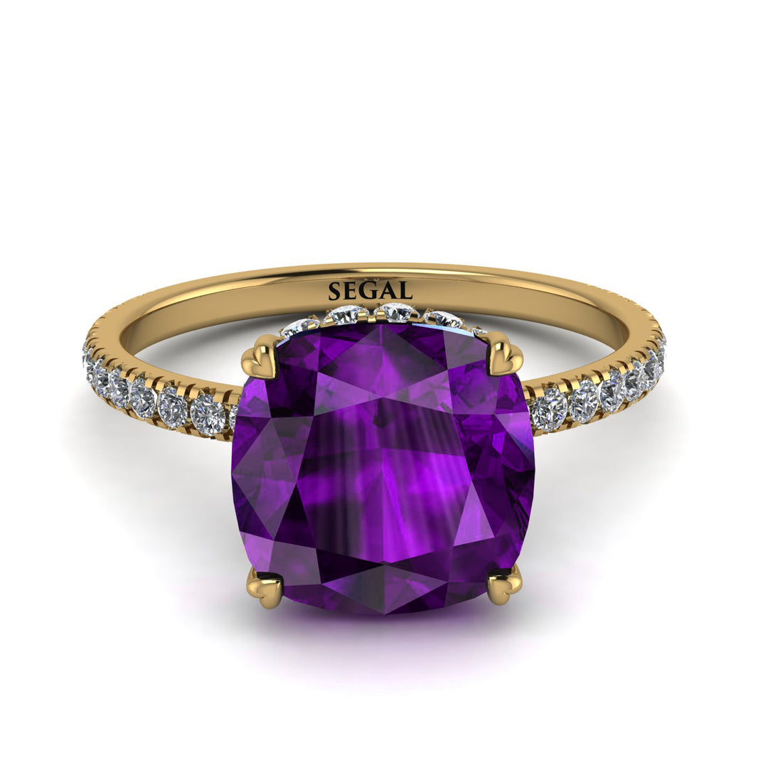 Cushion Hidden Amethyst Ring - Nova No. 301