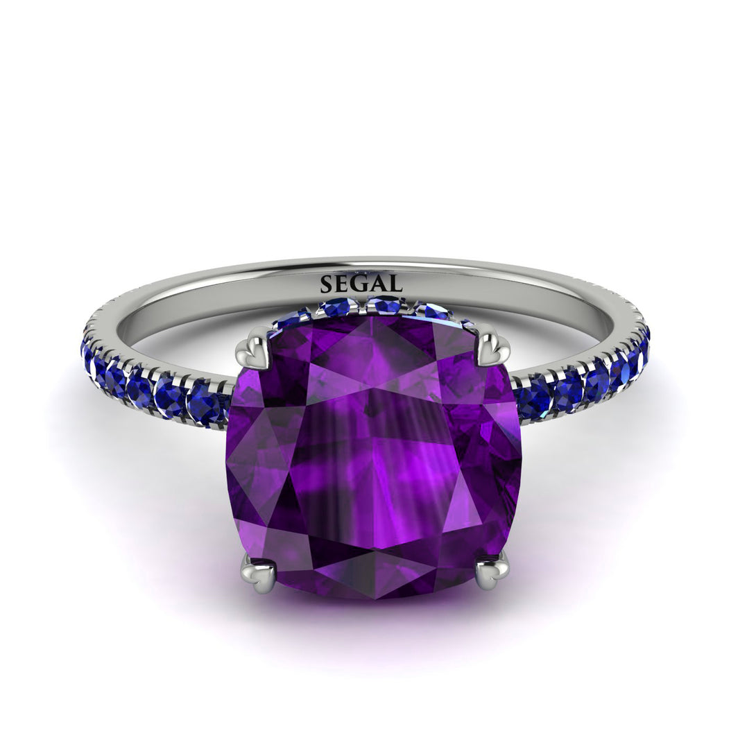 Cushion Hidden Amethyst Ring - Nova No. 315