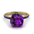 Cushion Hidden Amethyst Ring - Nova No. 313