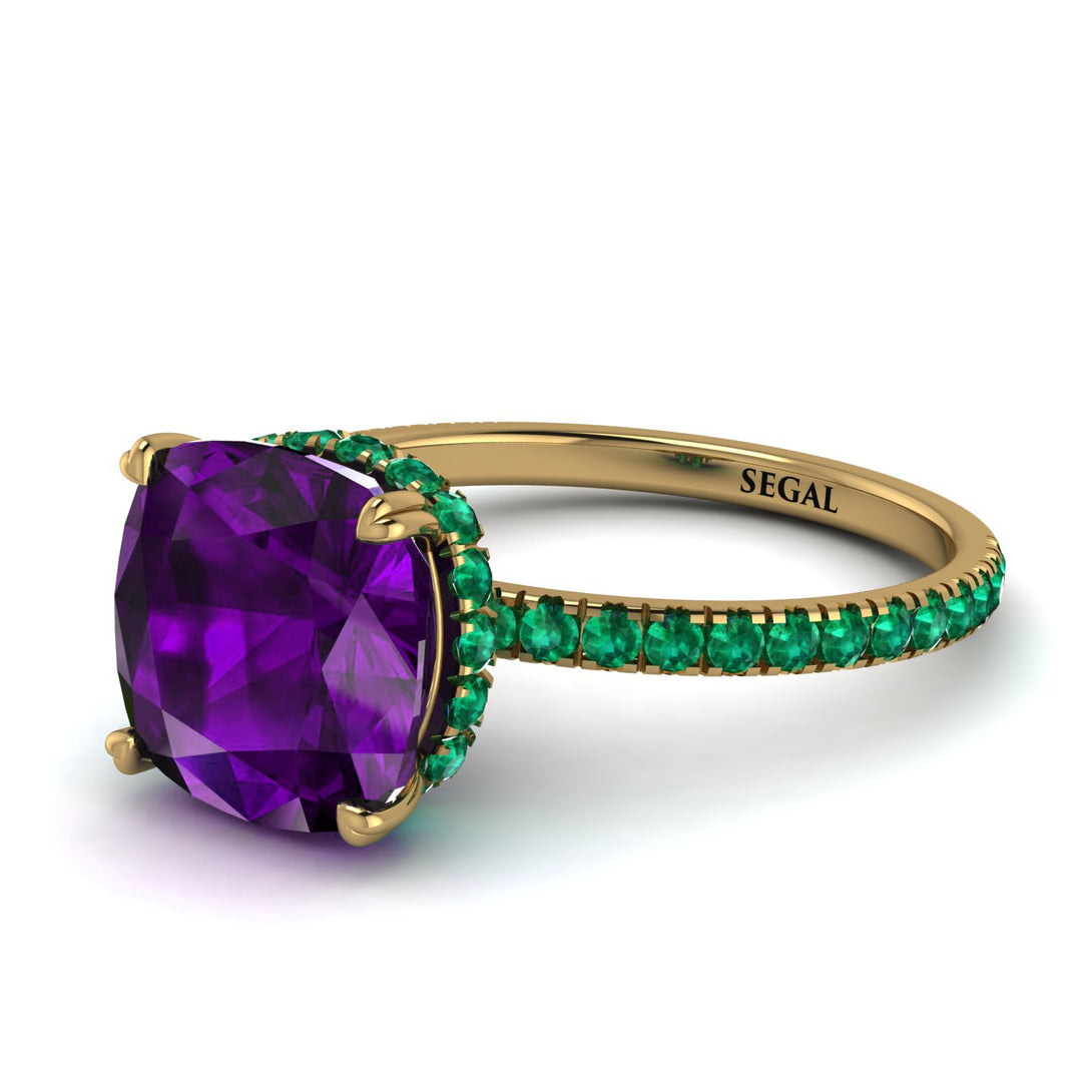 Cushion Hidden Amethyst Ring - Nova No. 304
