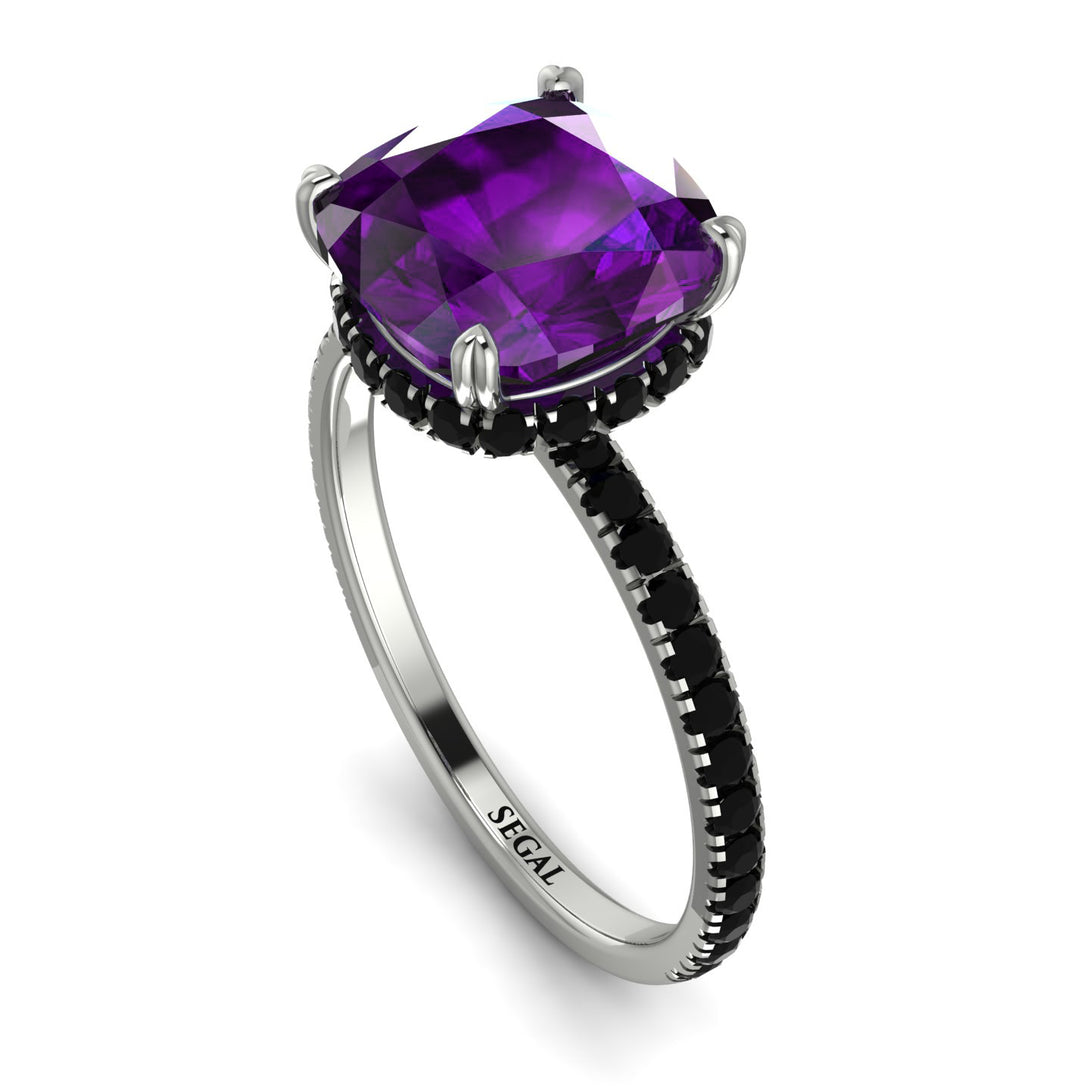 Cushion Hidden Amethyst Ring - Nova No. 309