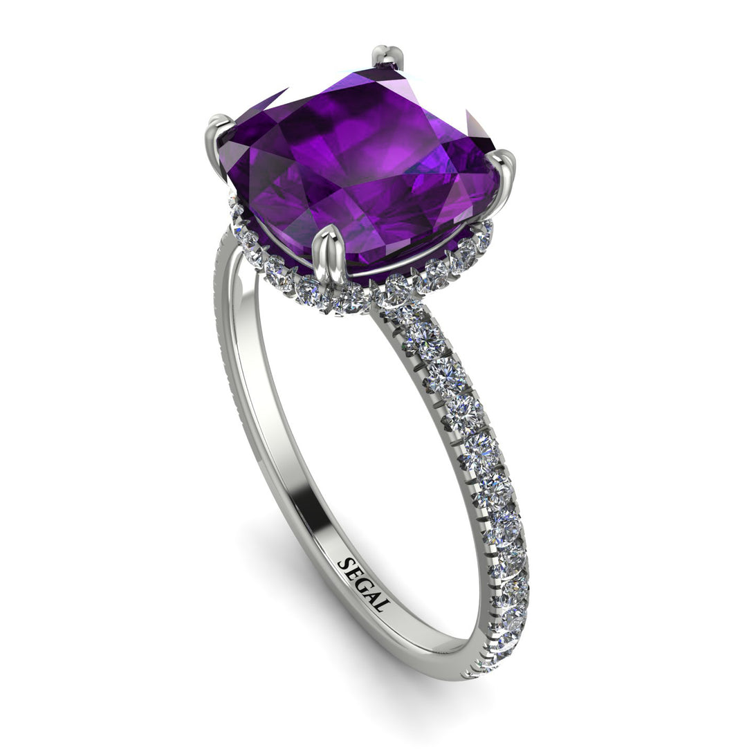 Cushion Hidden Amethyst Ring - Nova No. 303
