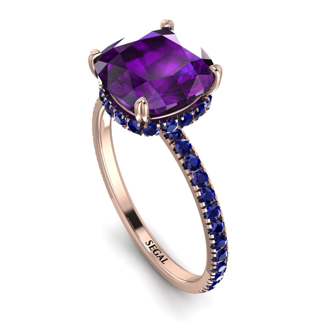 Cushion Hidden Amethyst Ring - Nova No. 314