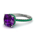 Cushion Hidden Amethyst Ring - Nova No. 306